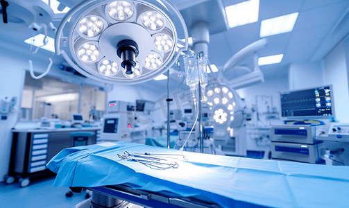 啦啦操器材摄影照片_手术室的现代化设备神经外科医疗器械