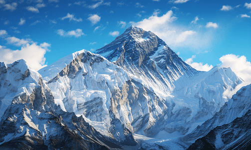 卡通高山族摄影照片_自然风景喜马拉雅山珠穆朗玛峰地区