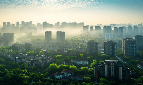 高空摄影成都城市风景摄影