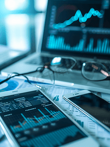 科技数据投资者分析股票市场报告和财务仪表板与商业智能