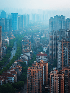 高空抛物摄影照片_高空摄影成都城市风景摄影