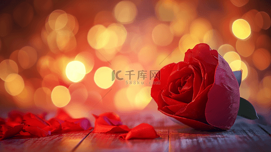 美好背景图片_朦胧星光场景下玫瑰花爱心的背景图14