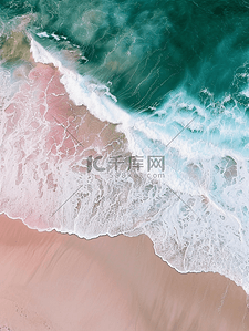 澎湃背景图片_航拍俯视大海沙滩浪花的场景图7设计