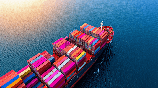 物流货物背景图片_高清俯视航拍海上轮船运输集装箱的背景图7