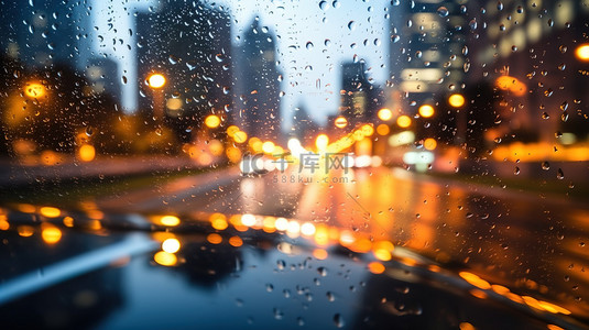 现代素材背景图片_车窗城市雨夜灯光素材