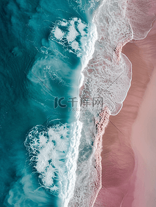 航拍风力背景图片_航拍俯视大海沙滩浪花的场景图3设计