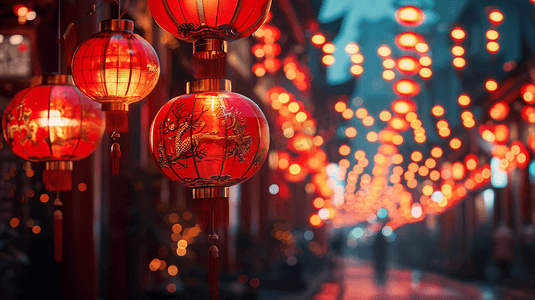 春节街景灯笼装饰24