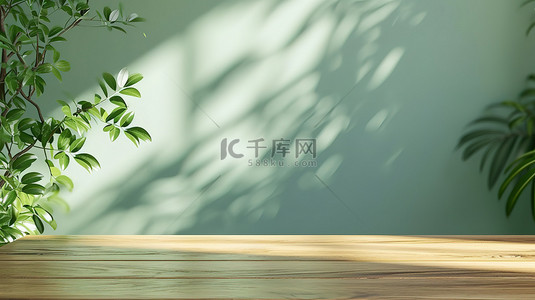 室内沙发盆栽植背景图片_室内绿色植物电商展台背景素材