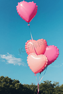 粉色情人节气球配图8摄影配图