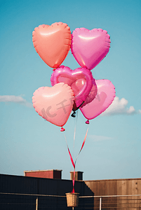 粉色情人节气球配图4照片