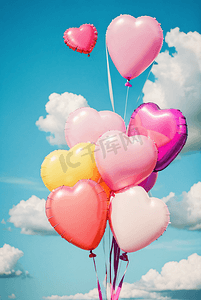 粉色情人节气球配图6摄影配图
