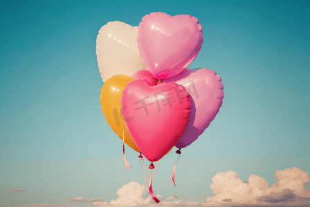 天空中的粉色气球摄像图5图片