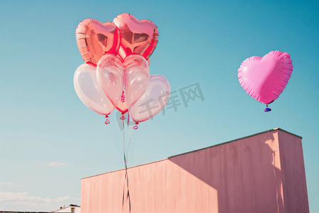 终生告白摄影照片_情人节告白气球摄像图2图片