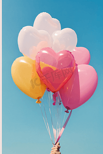 粉色浪漫情人节气球摄影图9