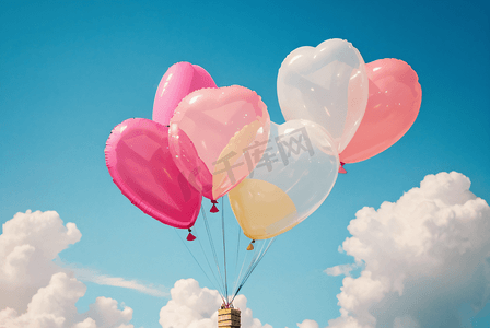 爱心气球摄影照片_情人节爱心气球摄影图5
