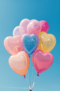 粉色情人节气球配图2高清摄影图