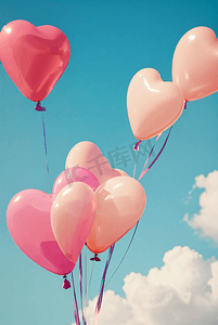 粉色情人节气球配图9摄影图