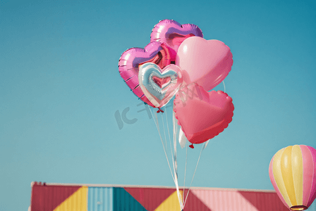 情人节爱心气球摄影图7