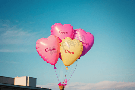 爱心气球摄影照片_情人节爱心气球摄影配图4