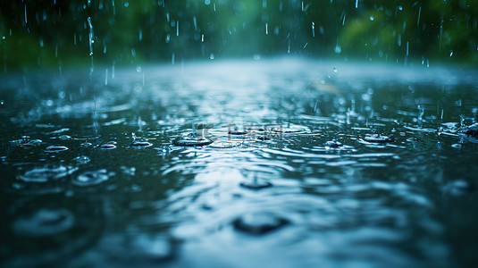 大雨瓢泼大雨下雨天背景图