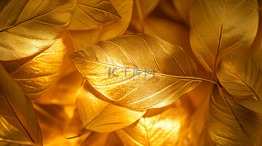 金色叶子背景背景图片_金色叶子质感纹理背景6