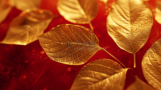 金色叶子背景背景图片_金色叶子质感纹理背景9