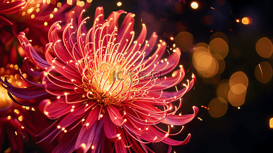 综艺特效背景图片_美丽的特效菊花花朵8