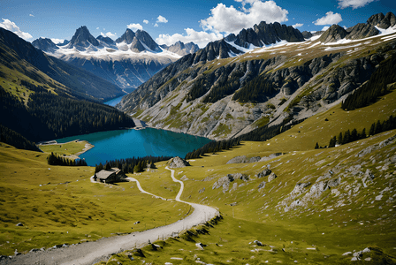 阿尔卑斯山脉风景摄影配图4