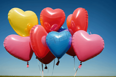 粉色气球免抠摄影照片_爱心形状气球摄影照片9