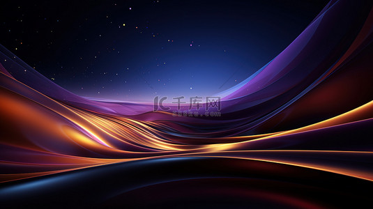 紫色素材背景图片_流线向前延伸深星空紫色素材