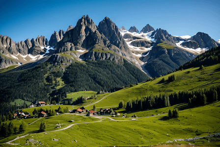 冬季阿尔卑斯山壮丽风景图10摄影配图
