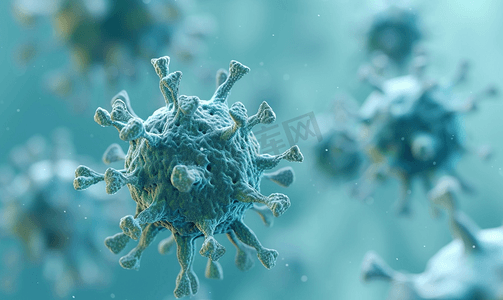 3d细胞模型摄影照片_立体病毒模型