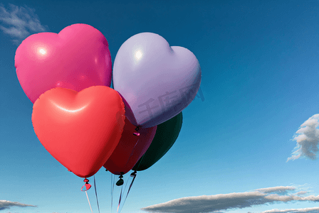 爱心形状气球摄影图7