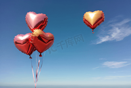 爱心形状气球摄影照片3