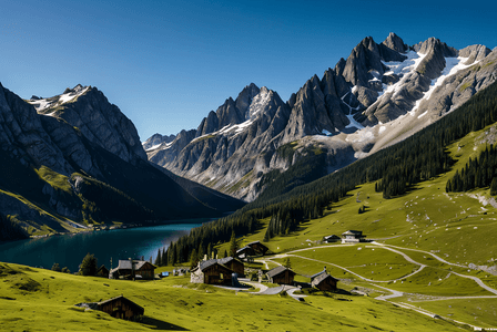 阿尔卑斯山摄影照片_阿尔卑斯山风景唯美高清图片4