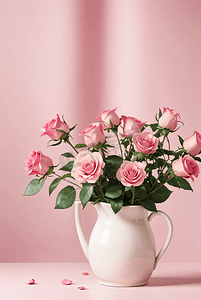 520摄影照片_情人节浪漫粉色玫瑰花摄影配图7