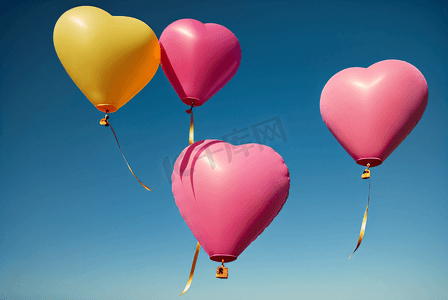 爱心形状气球摄影照片4