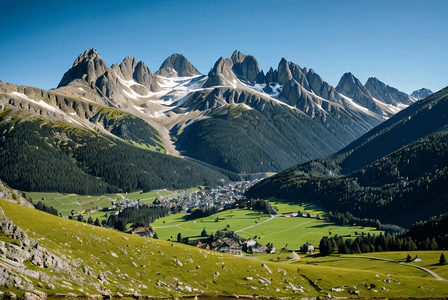 巍然挺拔的阿尔卑斯山风景图片5
