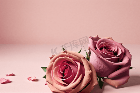 520摄影照片_粉色浪漫情人节玫瑰花摄影配图