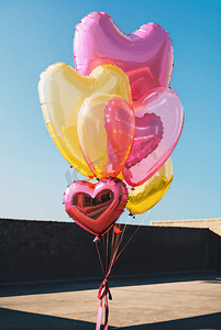 粉色气球免抠摄影照片_浪漫的彩色气球摄像图3摄影照片