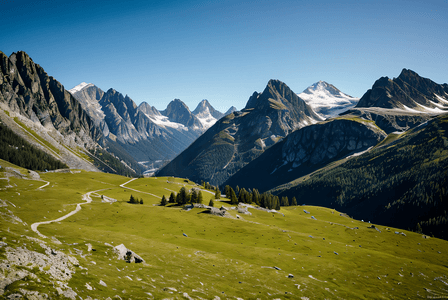 壮丽7摄影照片_壮丽的阿尔卑斯山风景唯美图片7