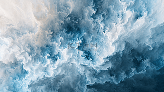 蓝色画风背景图片_蓝色渐变朦胧晕染气雾的背景图17