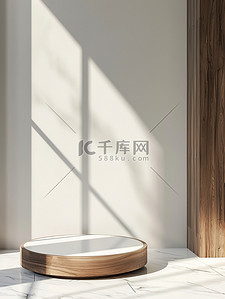 白色光影背景图片_白色墙壁木板电商展台素材