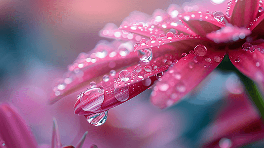 雨水春天摄影照片_鲜花露珠雨水特写摄影11春天