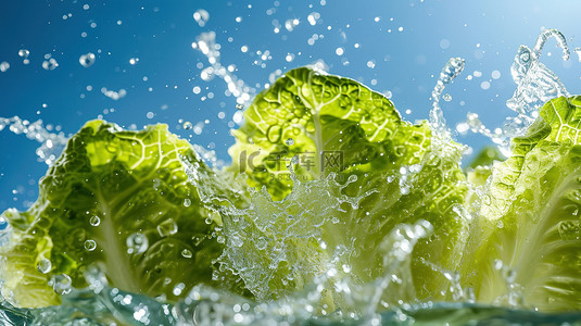 飞溅的水花素材背景图片_新鲜的蔬菜水花飞溅背景素材