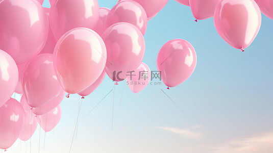飞行的背景图片_彩色气球在空中飞行的特写背景图片