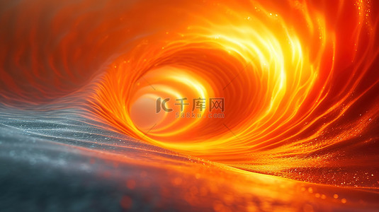 虫背景图片_橙色旋涡虫洞奇点抽象素材