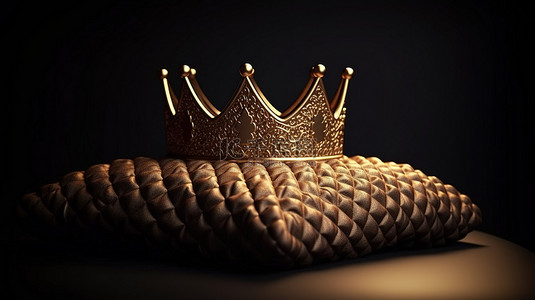 洛丽塔皇冠背景图片_雄伟的 VIP 皇冠闪闪发光的 3D 渲染