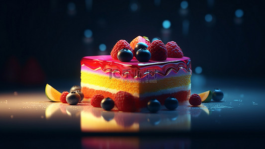 蛋糕甜食水果背景