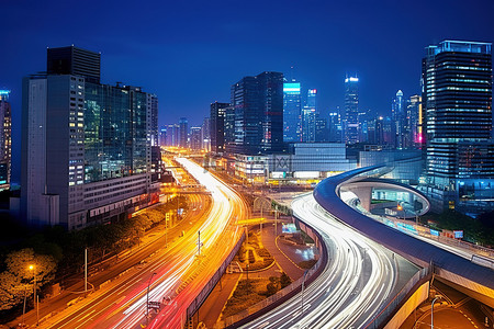 大型广场背景图片_有交通和大型建筑的城市景观